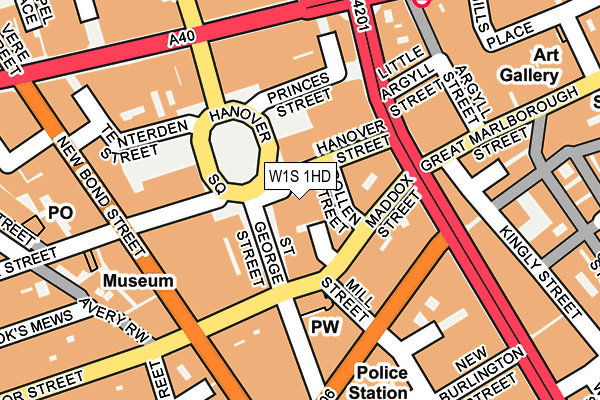 W1S 1HD map - OS OpenMap – Local (Ordnance Survey)