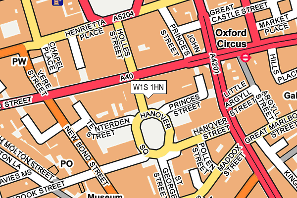 W1S 1HN map - OS OpenMap – Local (Ordnance Survey)