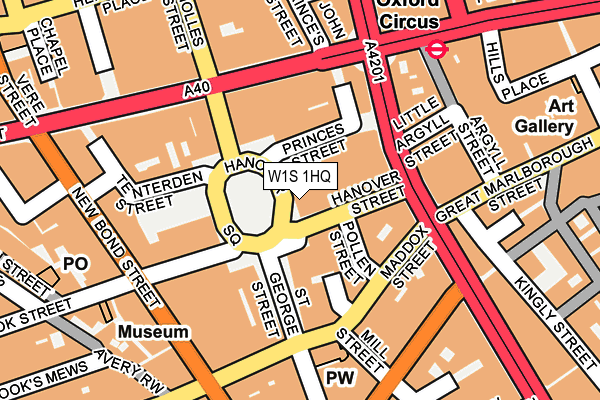 W1S 1HQ map - OS OpenMap – Local (Ordnance Survey)