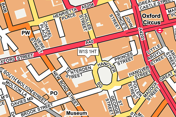 W1S 1HT map - OS OpenMap – Local (Ordnance Survey)