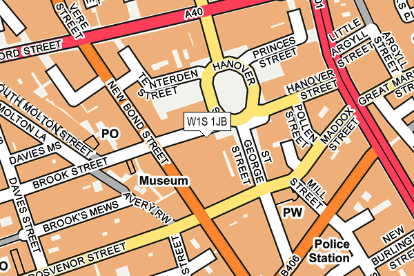 W1S 1JB map - OS OpenMap – Local (Ordnance Survey)