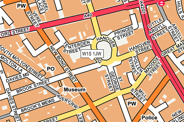 W1S 1JW map - OS OpenMap – Local (Ordnance Survey)