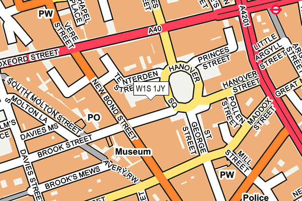 W1S 1JY map - OS OpenMap – Local (Ordnance Survey)