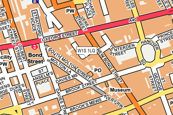 W1S 1LQ map - OS OpenMap – Local (Ordnance Survey)