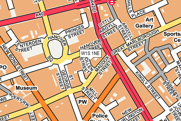W1S 1NE map - OS OpenMap – Local (Ordnance Survey)