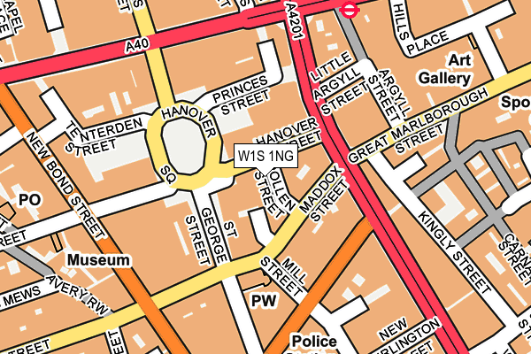 W1S 1NG map - OS OpenMap – Local (Ordnance Survey)