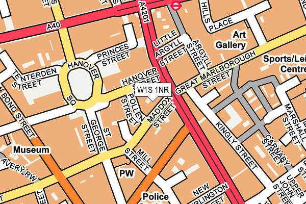 W1S 1NR map - OS OpenMap – Local (Ordnance Survey)