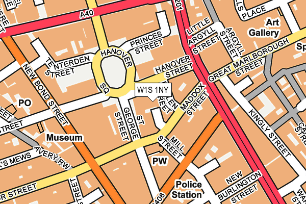 W1S 1NY map - OS OpenMap – Local (Ordnance Survey)