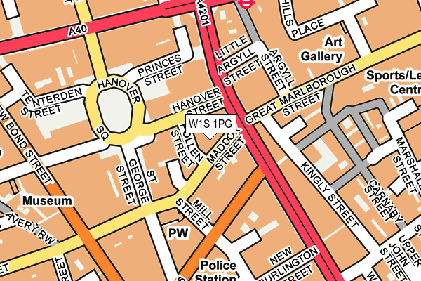 W1S 1PG map - OS OpenMap – Local (Ordnance Survey)
