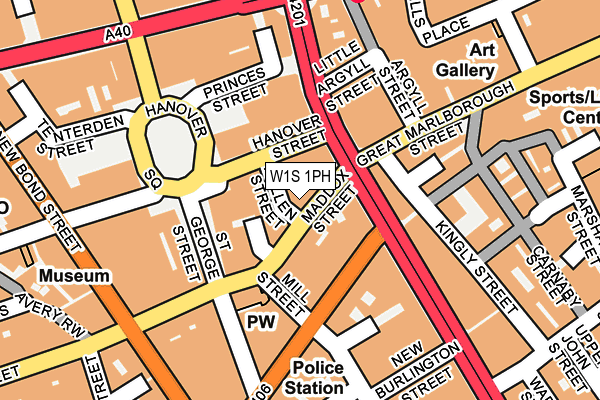 W1S 1PH map - OS OpenMap – Local (Ordnance Survey)