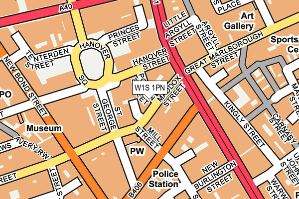 W1S 1PN map - OS OpenMap – Local (Ordnance Survey)