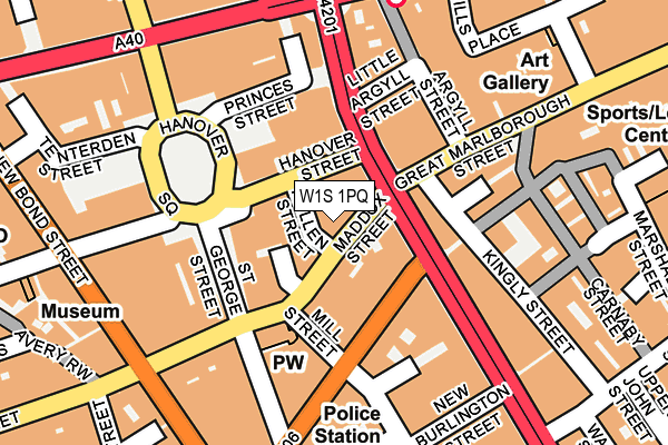 W1S 1PQ map - OS OpenMap – Local (Ordnance Survey)