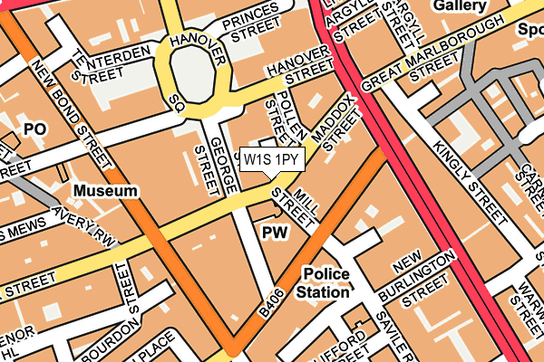 W1S 1PY map - OS OpenMap – Local (Ordnance Survey)