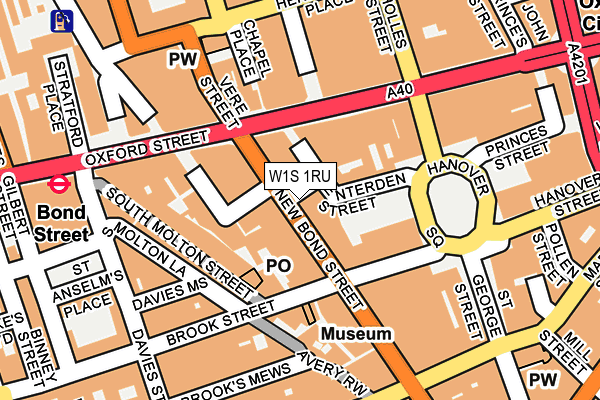 W1S 1RU map - OS OpenMap – Local (Ordnance Survey)