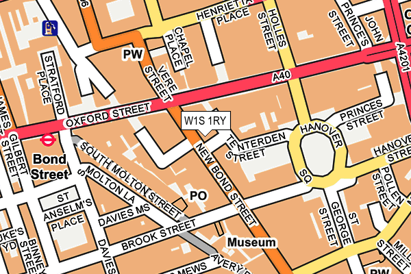 W1S 1RY map - OS OpenMap – Local (Ordnance Survey)