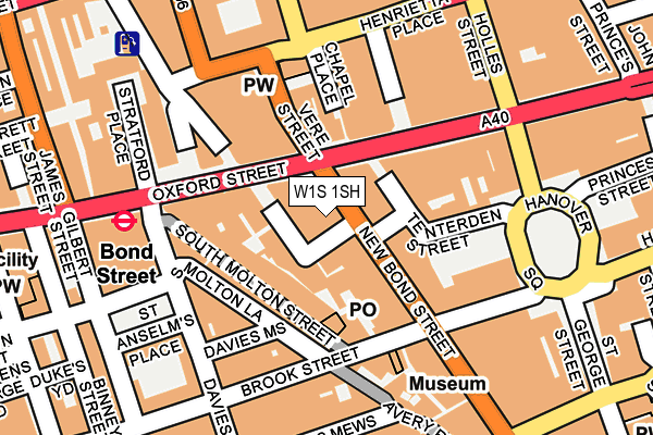 W1S 1SH map - OS OpenMap – Local (Ordnance Survey)