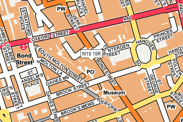 W1S 1SR map - OS OpenMap – Local (Ordnance Survey)