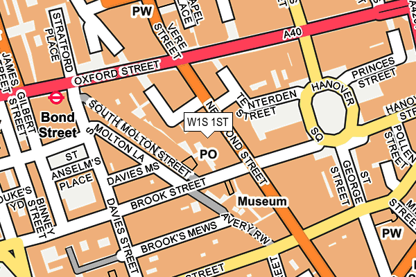 W1S 1ST map - OS OpenMap – Local (Ordnance Survey)