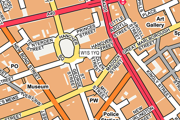 W1S 1YQ map - OS OpenMap – Local (Ordnance Survey)