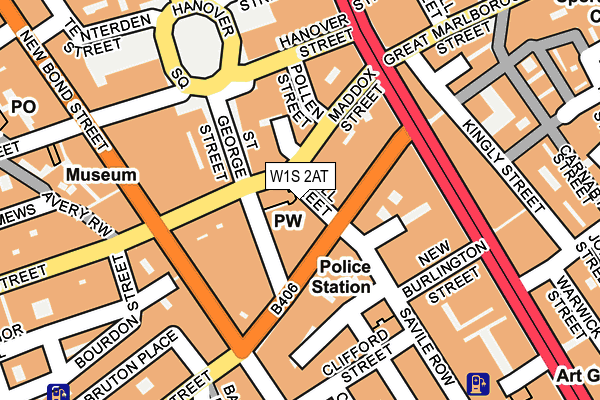 W1S 2AT map - OS OpenMap – Local (Ordnance Survey)