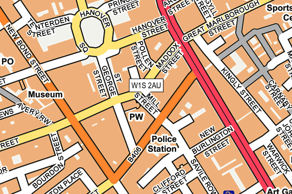 W1S 2AU map - OS OpenMap – Local (Ordnance Survey)