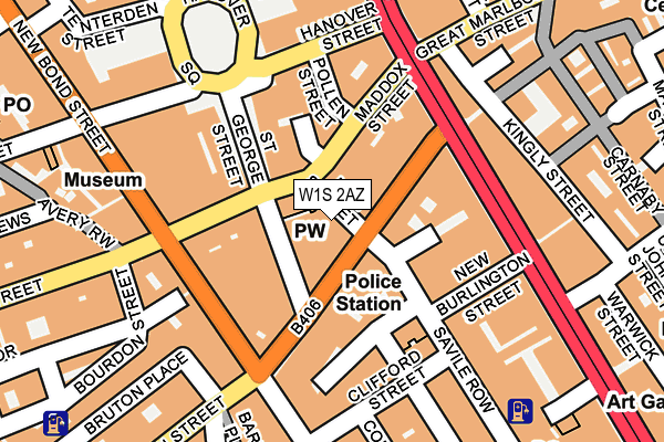 W1S 2AZ map - OS OpenMap – Local (Ordnance Survey)