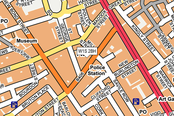 W1S 2BH map - OS OpenMap – Local (Ordnance Survey)