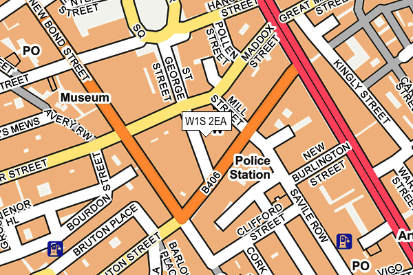 W1S 2EA map - OS OpenMap – Local (Ordnance Survey)