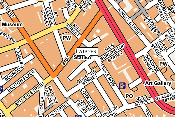 W1S 2ER map - OS OpenMap – Local (Ordnance Survey)