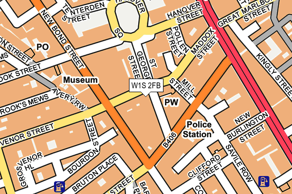 W1S 2FB map - OS OpenMap – Local (Ordnance Survey)
