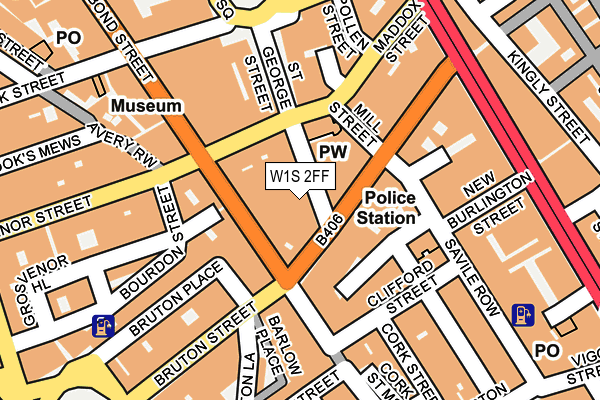 W1S 2FF map - OS OpenMap – Local (Ordnance Survey)