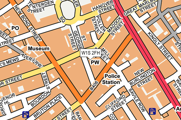 W1S 2FH map - OS OpenMap – Local (Ordnance Survey)