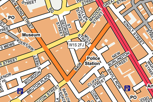 W1S 2FJ map - OS OpenMap – Local (Ordnance Survey)