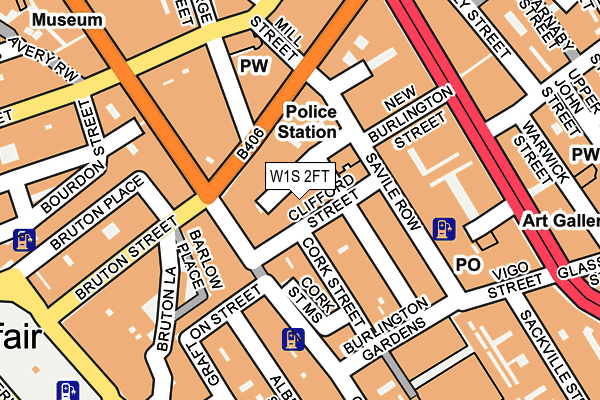 W1S 2FT map - OS OpenMap – Local (Ordnance Survey)