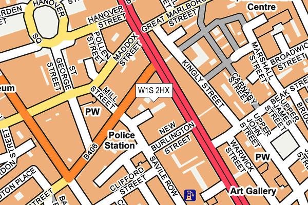 W1S 2HX map - OS OpenMap – Local (Ordnance Survey)