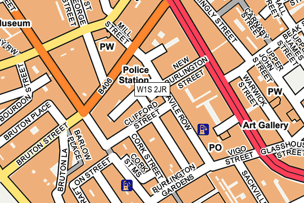 W1S 2JR map - OS OpenMap – Local (Ordnance Survey)