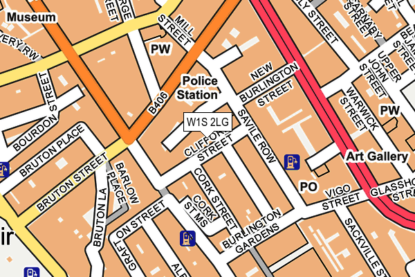 W1S 2LG map - OS OpenMap – Local (Ordnance Survey)