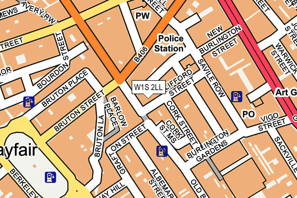 W1S 2LL map - OS OpenMap – Local (Ordnance Survey)