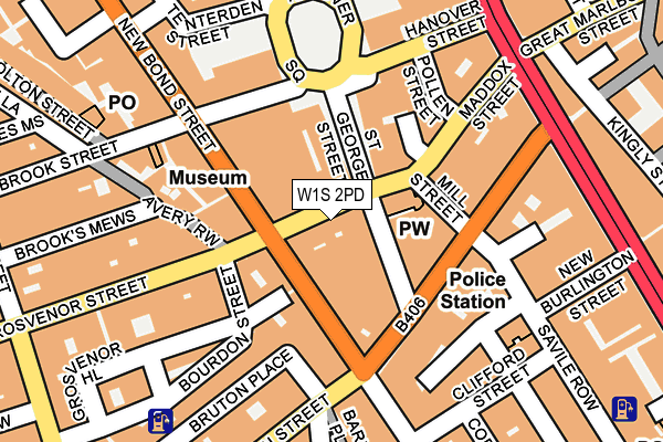 W1S 2PD map - OS OpenMap – Local (Ordnance Survey)