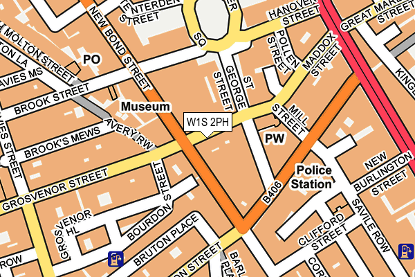 W1S 2PH map - OS OpenMap – Local (Ordnance Survey)