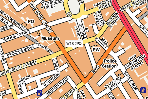 W1S 2PQ map - OS OpenMap – Local (Ordnance Survey)
