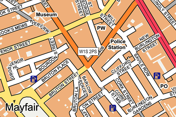 W1S 2PS map - OS OpenMap – Local (Ordnance Survey)