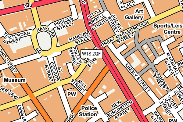 W1S 2QF map - OS OpenMap – Local (Ordnance Survey)