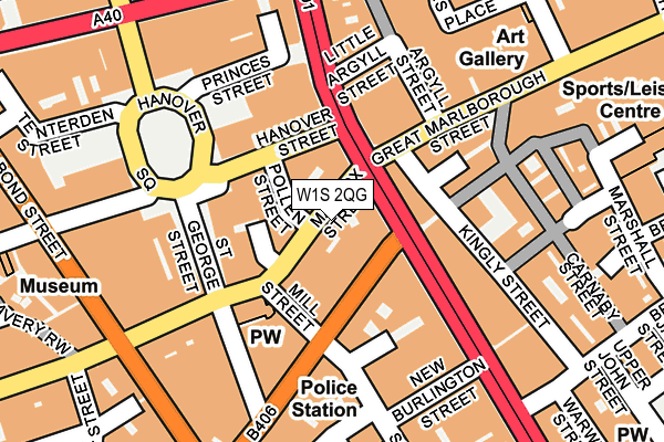 W1S 2QG map - OS OpenMap – Local (Ordnance Survey)