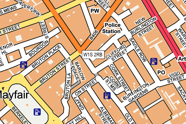 W1S 2RB map - OS OpenMap – Local (Ordnance Survey)