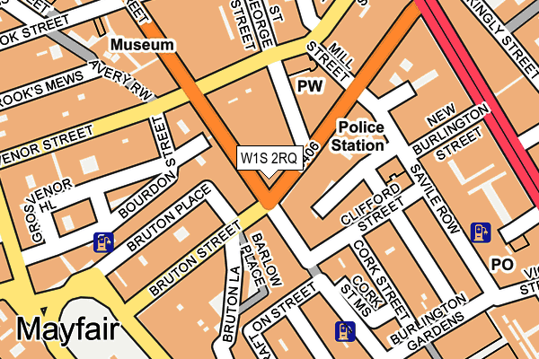 W1S 2RQ map - OS OpenMap – Local (Ordnance Survey)