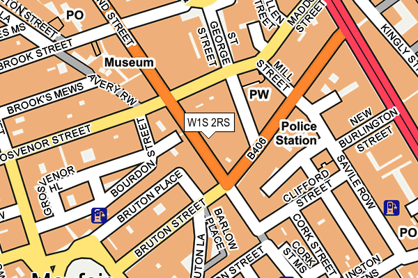 W1S 2RS map - OS OpenMap – Local (Ordnance Survey)