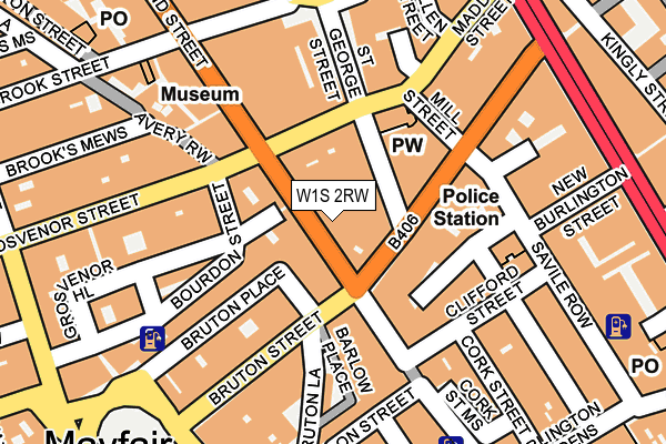 W1S 2RW map - OS OpenMap – Local (Ordnance Survey)