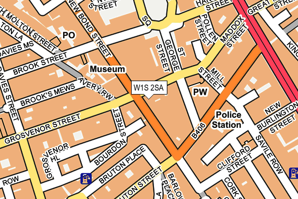 W1S 2SA map - OS OpenMap – Local (Ordnance Survey)