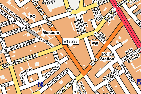 W1S 2SB map - OS OpenMap – Local (Ordnance Survey)